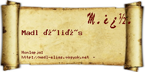 Madl Éliás névjegykártya